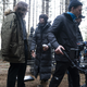 Michiel Huisman as Shepherd and director Malgorzata Szumowska on the set of The Other Lamb